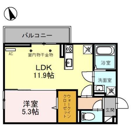 Ｄ－ＲＯＯＭ三河町の物件間取画像